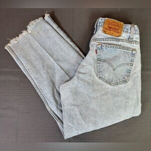 Vintage Y2K Levi’s 535 Bootcut Jeans Light Wash Low Rise Frayed Hem W32